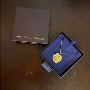 Monica Vinader Zodiac Virgo Gold Pendant Necklace